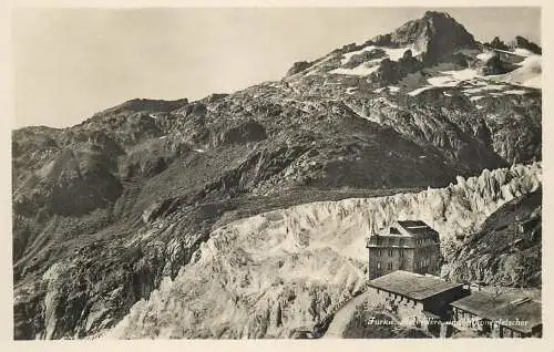 Switzerland postcard Furka Belvedere und Rhonegletscher