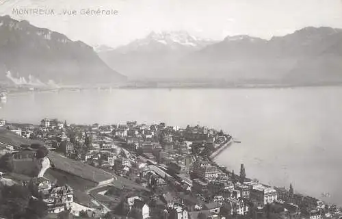 Switzerland postcard Montreux coast scene