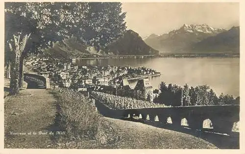 Switzerland postcard Montreux et la Dent du Midi