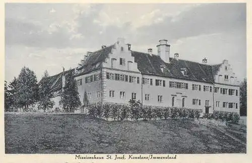 Switzerland postcard Missionhaus St. Josef Konstanz Immenstaad