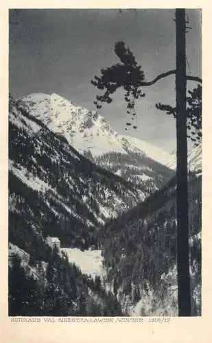 Switzerland postcard Kurhaus Val Sinestra Lawine winter