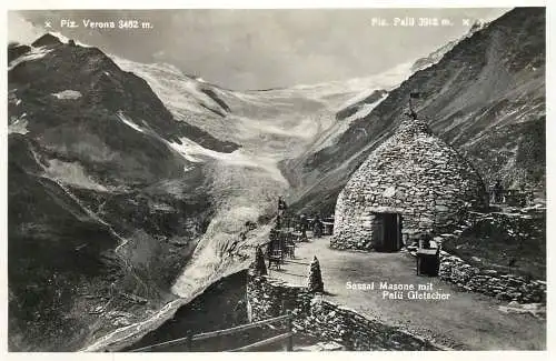 Switzerland postcard Piz Verona Sassal masone mit Palu Gletscher
