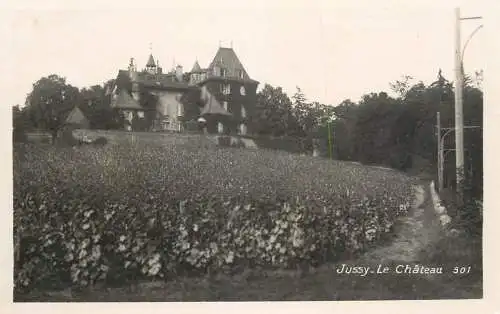 Switzerland postcard Jussy le chateau