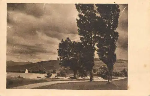 Switzerland postcard Wolkentreiben am alten RHein