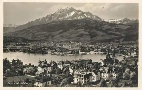 Switzerland postcard Luzern mit Pilatus