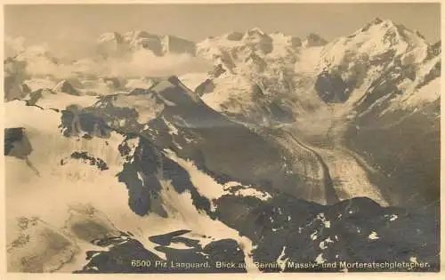 Switzerland postcard Piz Languard blick auf Bernin massiv und Morteratschgletscher
