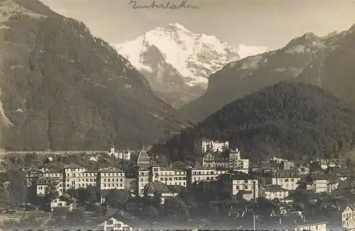Switzerland postcard Interlaken Jungfrau
