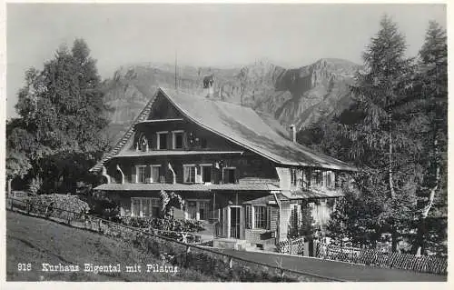 Switzerland postcard Kurhaus Eigental mit Pilatus
