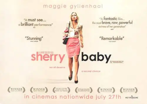 Advertising postcard movie Sherry baby Maggie Gyllenhaal