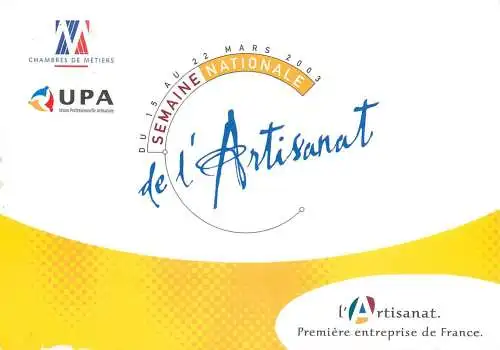 Advertising postcard France semaine nationale de l'Artisanat