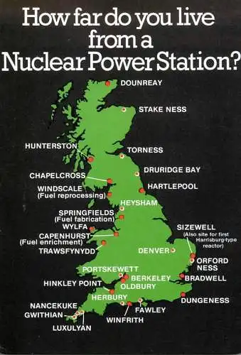 Advertising postcard anti nuclear campaign UK