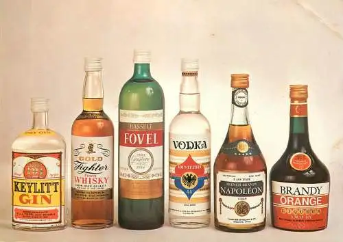 Advertising postcard favourite drink Keylitt Fovel Napoleon