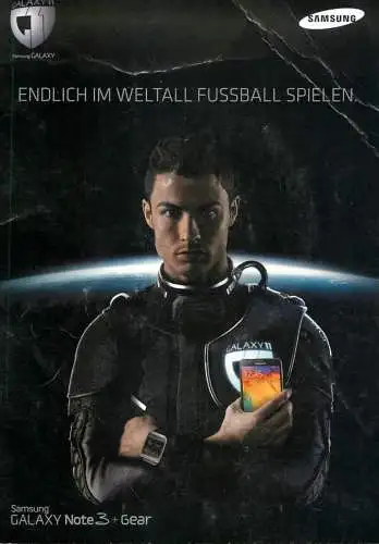 Sport postcard Samsung commercial Note 3 CR7 Cristiano Ronaldo