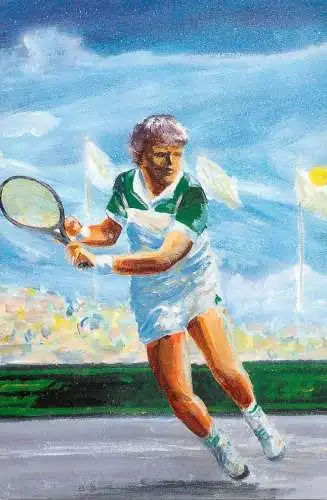 Sports postcard tennis