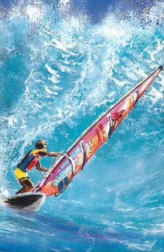 Sports postcard water sport surf