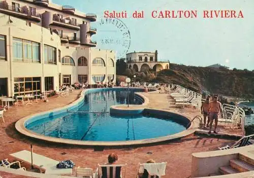 Postcard Italy Carlton Riviera pool