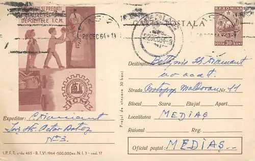 Romania postal stationery postcard reciclare fier vechi 1965