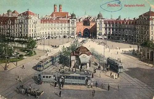 Germany Bavaria Munchen Karlsplatz tram