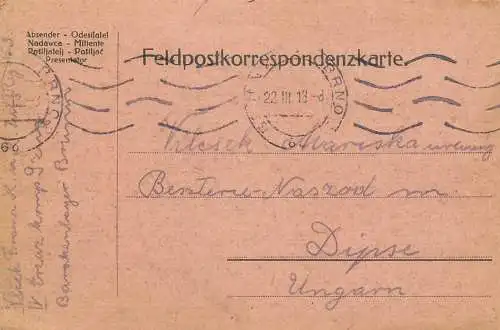 Hungary stationery card correspondence Vilcsek Manoska Besterne Naszavt Dipse