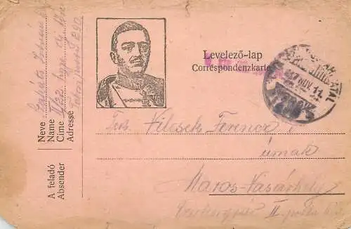 Hungary stationery card correspondence Vilcsek Ferencz