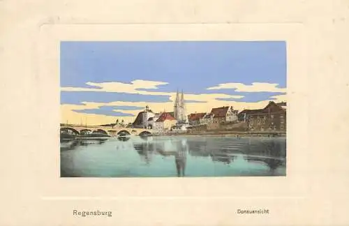 Germany Regensburg Donauansicht