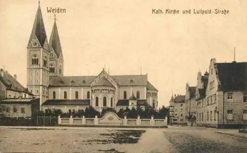 Germany Weiden Kath. Kirche u. Luitpold-Strasse