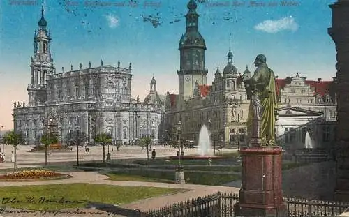 Germany Dresden Katolische Hofkirche u. Konigliche Schloss Karl Maria von Weber
