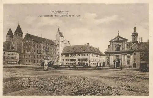 Germany Regensburg Molkteplatz mit Carmelitenkirche