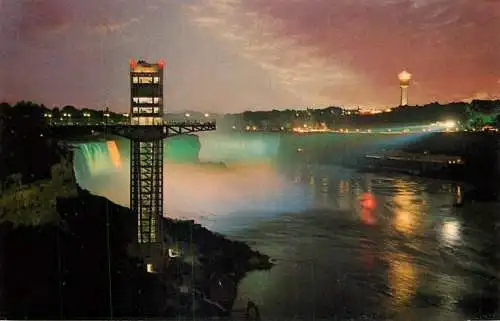 Canada Niagara Falls Ontario Observation Tower nocturnal view