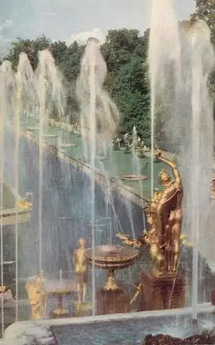 Russia Petrodvorets Great Cascade - Steps of the Western Staircase detail