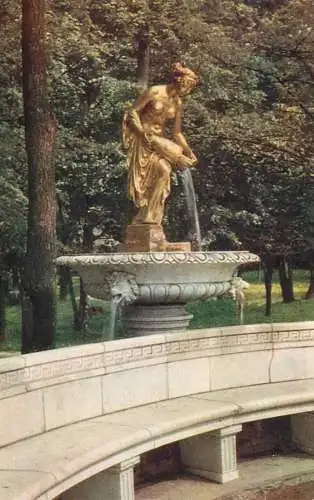 Russia Petrodvorets Fountain of the Eastern Marble Bench Danaide statue