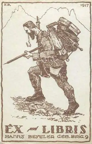 Schweiz Ex-Libris Hanns Beyeler 1917