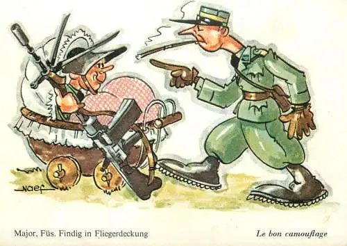 Military humour caricature le bon camouflage