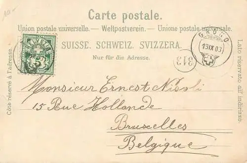 Gruss aus Basel St. Jacobs Denkmal 1903