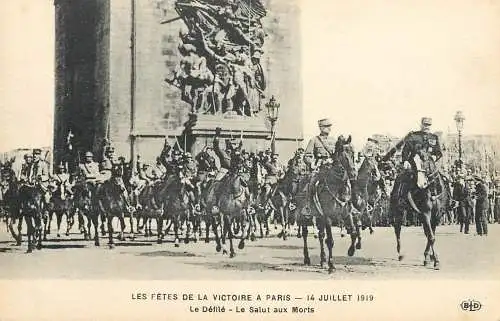Le Marechaux 1919 Paris le salut aux morts