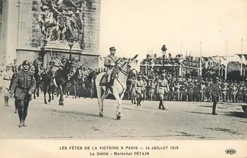 Le Marechal Petain 1919 Paris military parade