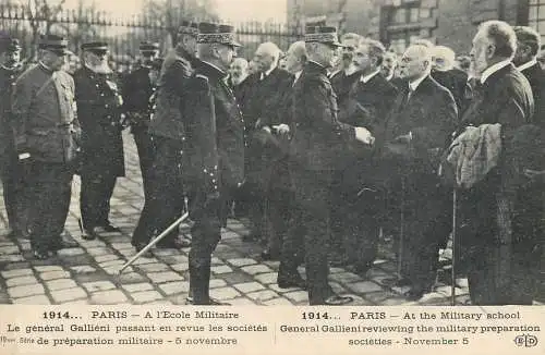 General Gallieni at the military school Paris 1914