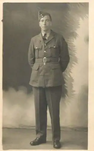 Military studio portrait souvenir photo uniform UK Blackpool