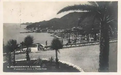 S.MARGHERITA Ligure Portofino cartolina postale vera fotografia