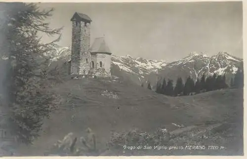 Giogo di San Vigilio presso Merano cartolina postale vera fotografia