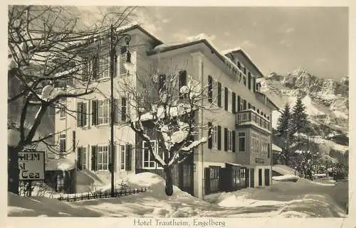Switzerland Engelberg Hotel Trautheim winter scenery