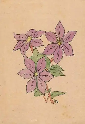 Flower bouquet signed artwork