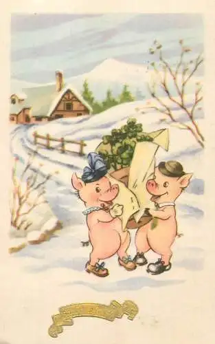 cochons porte bonheur bonne annee
