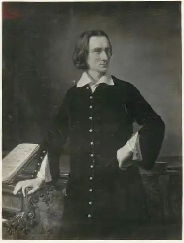 Portrait de Francois Liszt by Barabas Miklos trimmed postcard