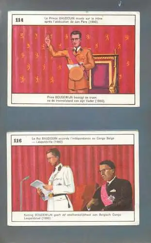 Le prince Baudouin unit of 2 trade cards