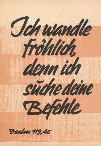 Allemagne Bibel Psalm 119,45 Ich wandle Frohlich denn ich suche deine Befehle