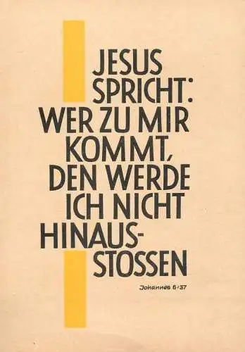 Allemagne Bibel Psalm Johannes 3,37 Jesus Spricht wer zu mir kommt