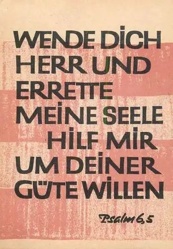 Allemagne Bibel Psalm 6,5 Wende Dich Herr und Errette Meine Seele Hilf Mir