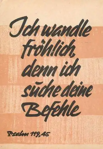 Allemagne Bibel Psalm 119,45 Ich wandle Frohlich denn ich suche deine Befehle