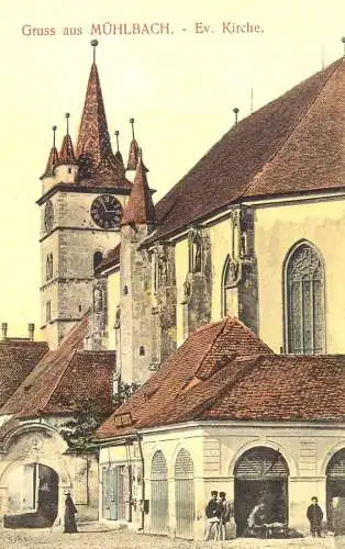 Sebes Muhlbach repro modern postcard